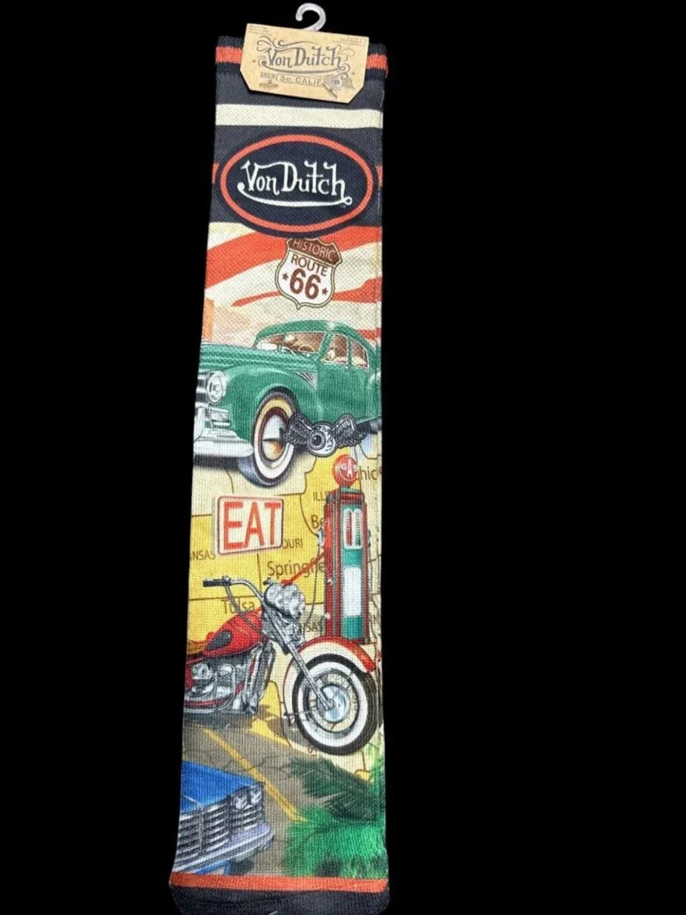 Von Dutch Men’s Socks – Route 66 Graphic – Size 10–13 – New with tag